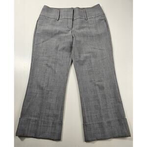 NWOT Express design 4 editor cropped cuffed black plaid career business casual